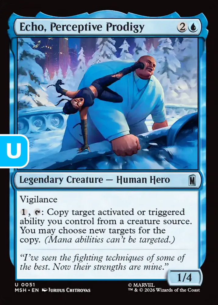 Echo, Perceptive Prodigy MSH Legendary Creature Human Hero NM