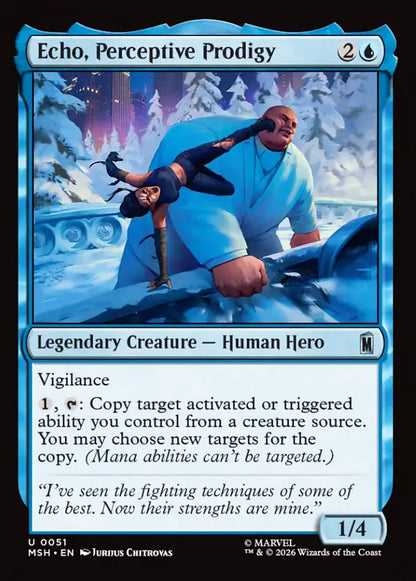 Echo, Perceptive Prodigy MSH Legendary Creature Human Hero NM