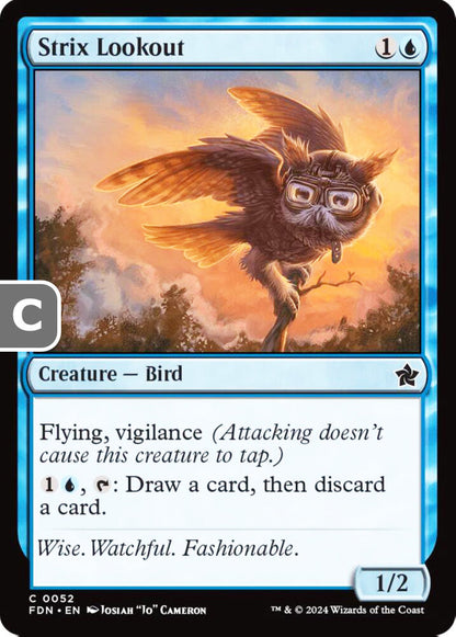 Strix Lookout FDN Creature Bird NM