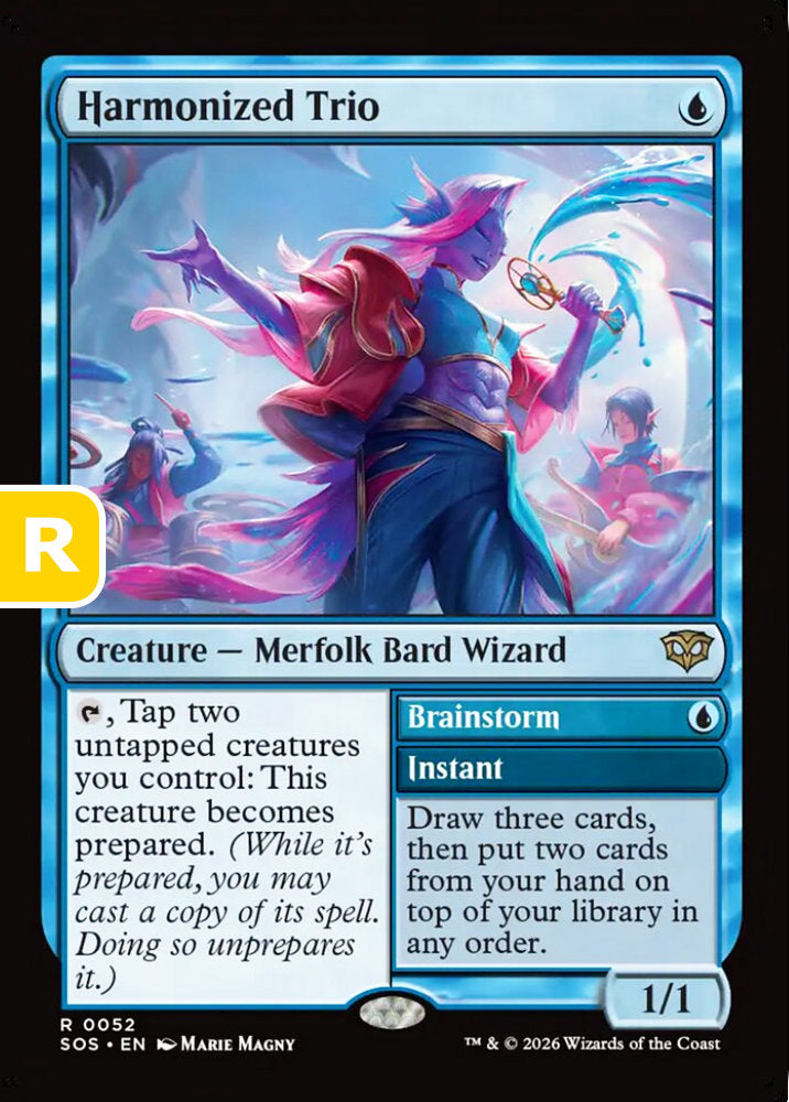 Harmonized Trio SOS Creature Merfolk Bard Wizard NM