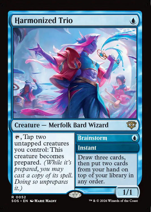 Harmonized Trio SOS Creature Merfolk Bard Wizard NM