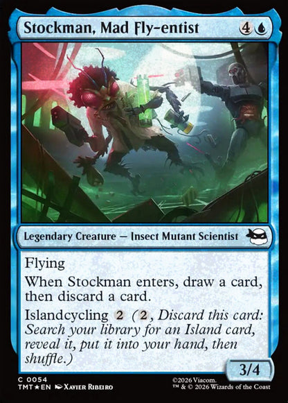 Stockman, Mad Fly-entist TMT Legendary Creature Insect Mutant Scientist *Foil* NM