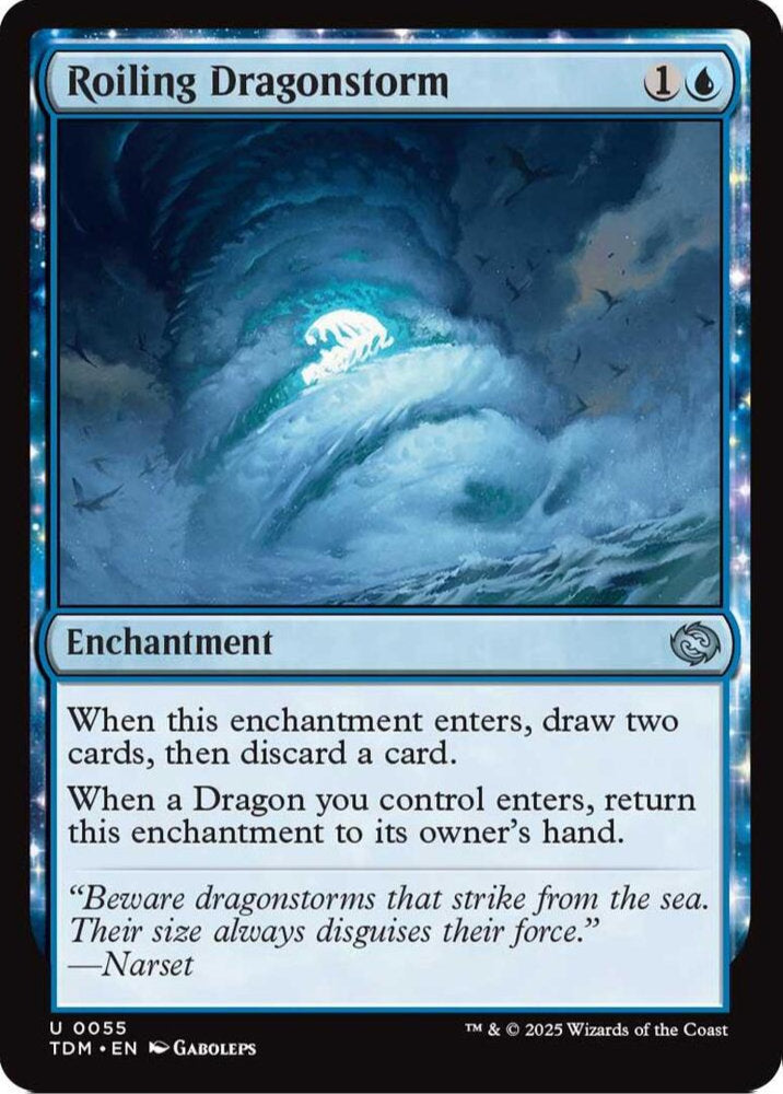 Roiling Dragonstorm TDM Enchantment  NM