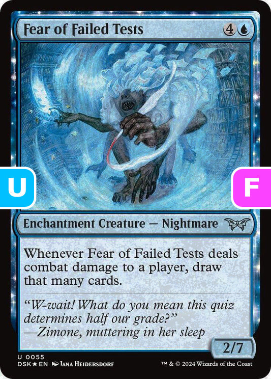 Fear of Failed Tests DSK Enchantment Creature Nightmare *Foil* NM