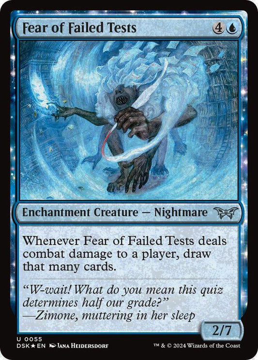 Fear of Failed Tests DSK Enchantment Creature Nightmare *Foil* NM