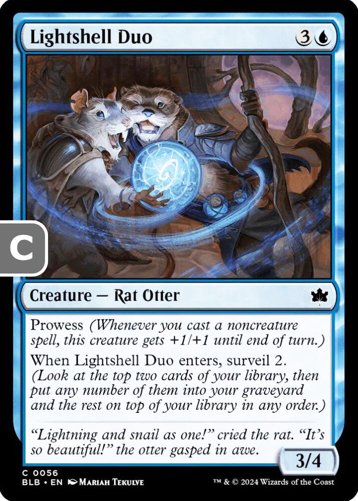 Lightshell Duo BLB Creature Rat Otter NM
