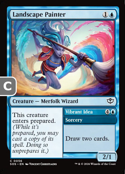 Landscape Painter SOS Creature Merfolk Wizard NM