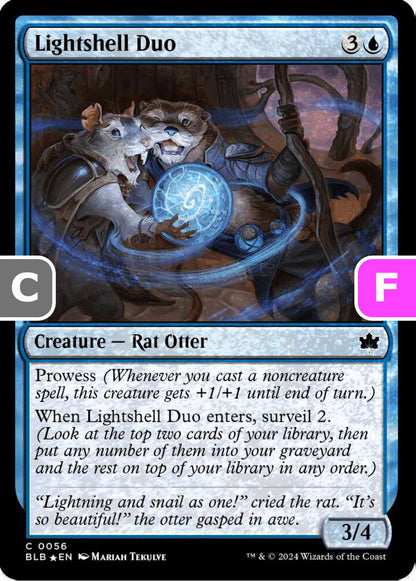 Lightshell Duo BLB Creature Rat Otter *Foil* NM