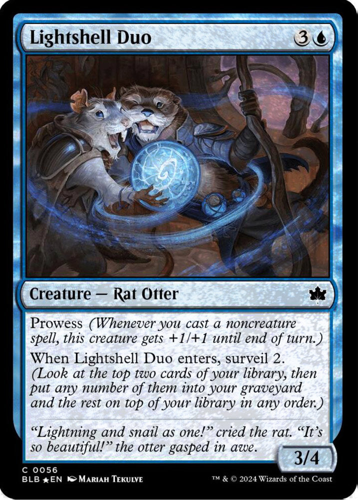 Lightshell Duo BLB Creature Rat Otter *Foil* NM