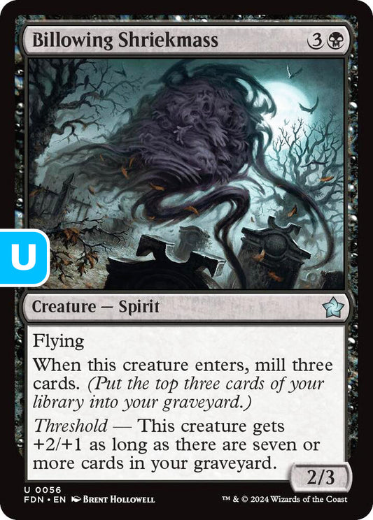 Billowing Shriekmass FDN Creature Spirit NM
