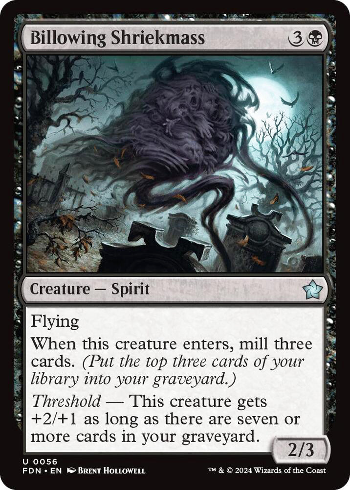 Billowing Shriekmass FDN Creature Spirit NM