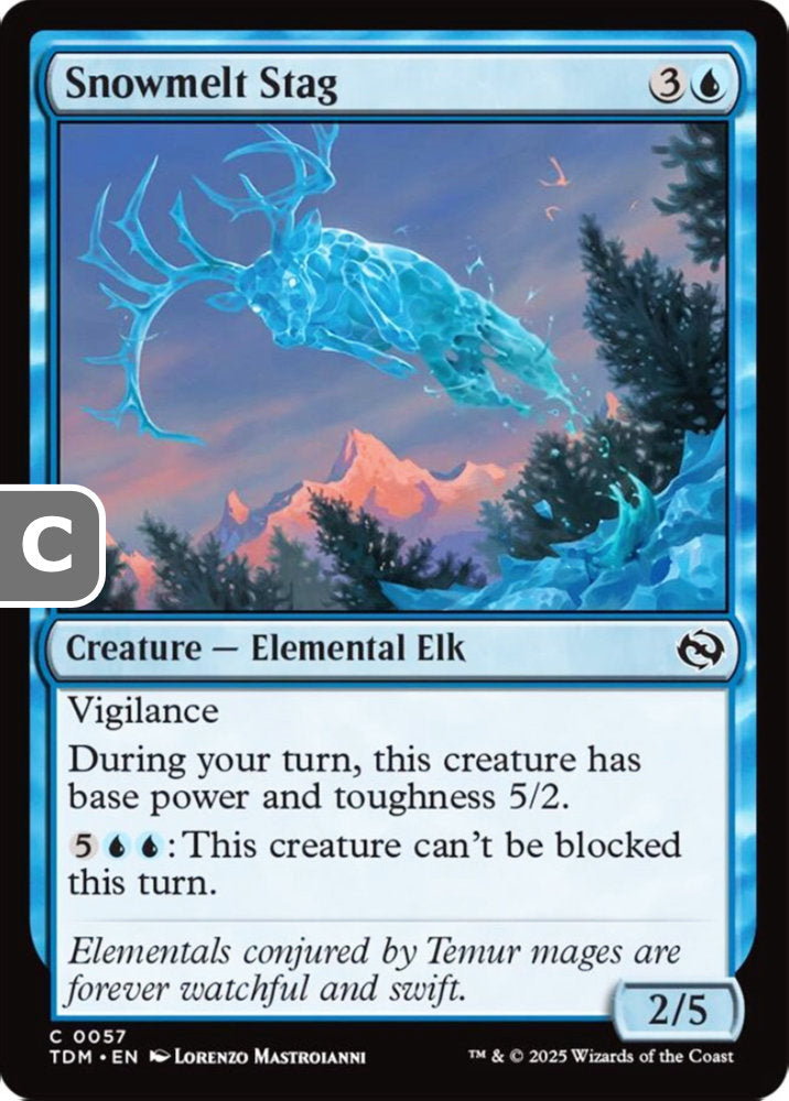 Snowmelt Stag TDM Creature Elemental Elk NM
