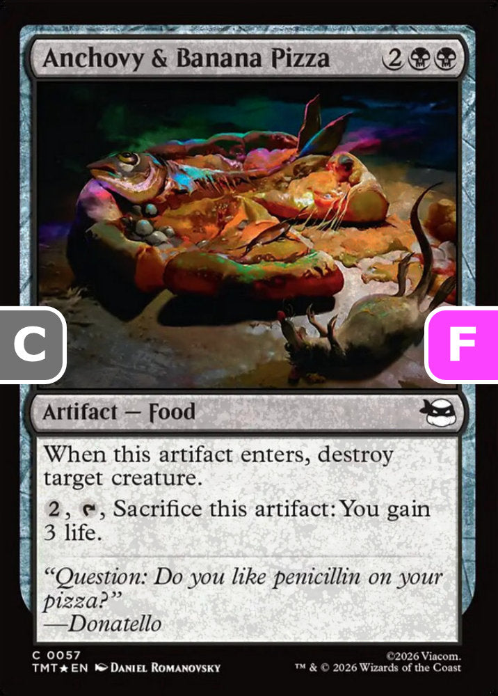 Anchovy & Banana Pizza TMT Artifact Food *Foil* NM