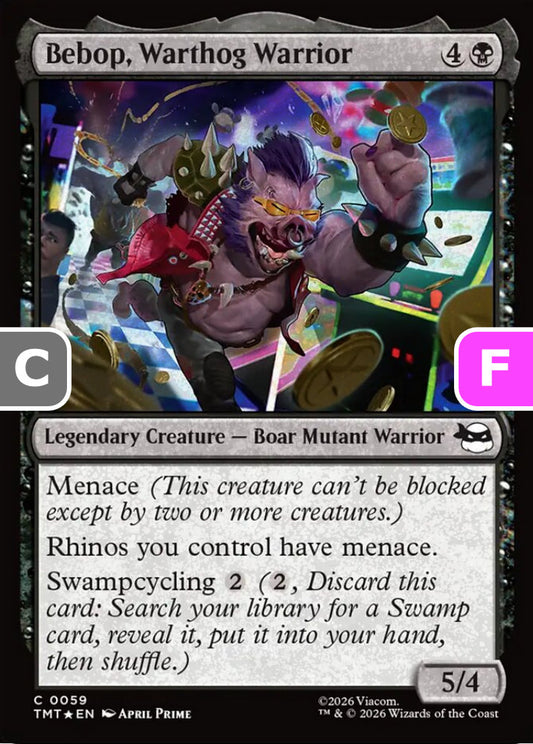 Bebop, Warthog Warrior TMT Legendary Creature Boar Mutant Warrior *Foil* NM