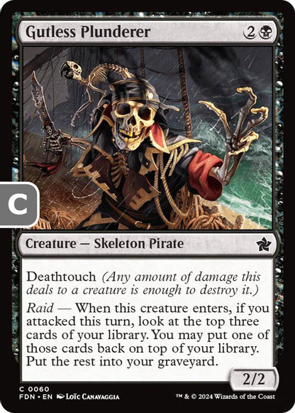Gutless Plunderer FDN Creature Skeleton Pirate NM