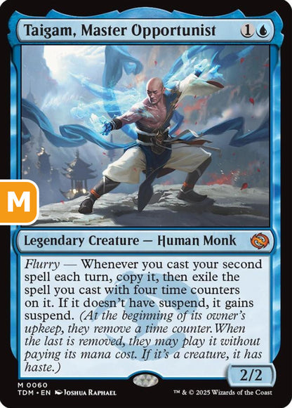 Taigam Master Opportunist TDM Legendary Creature Human Monk NM