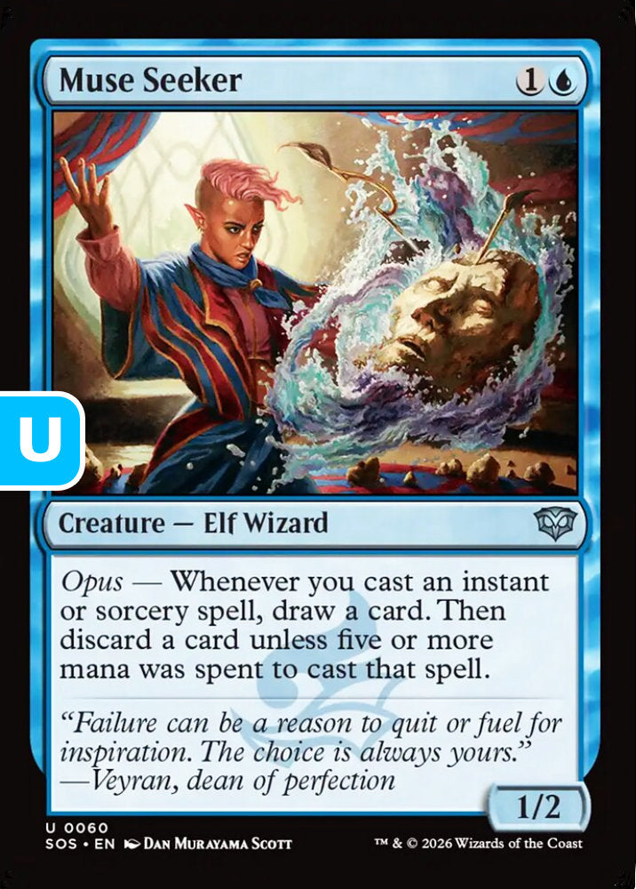 Muse Seeker SOS Creature Elf Wizard NM