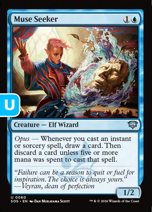 Muse Seeker SOS Creature Elf Wizard NM