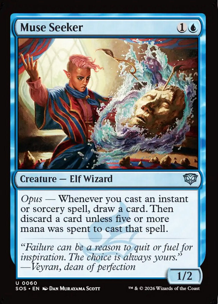 Muse Seeker SOS Creature Elf Wizard NM