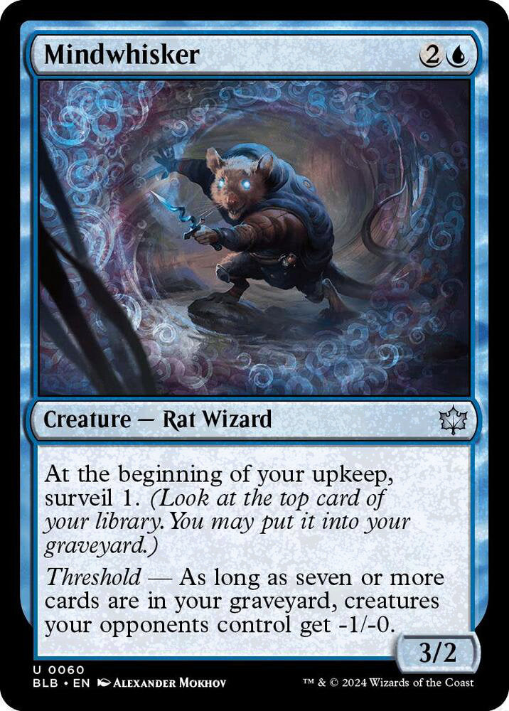 Mindwhisker BLB Creature Rat Wizard *Foil* NM
