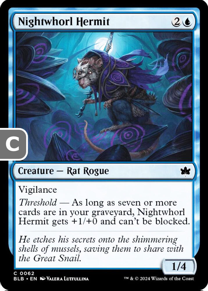 Nightwhorl Hermit BLB Creature Rat Rogue NM