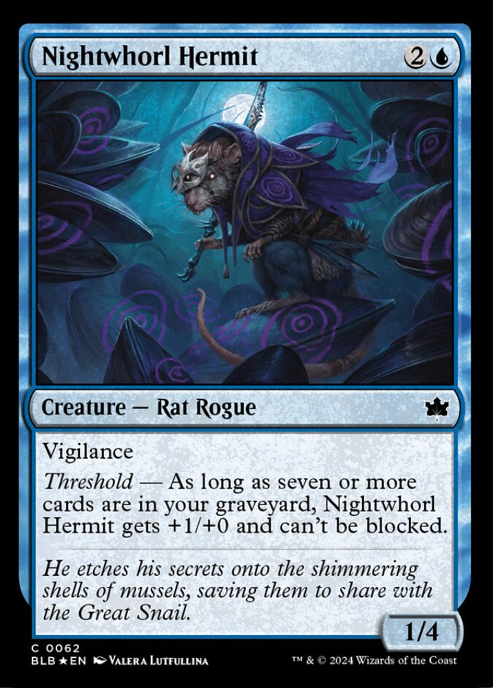 Nightwhorl Hermit BLB Creature Rat Rogue *Foil* NM