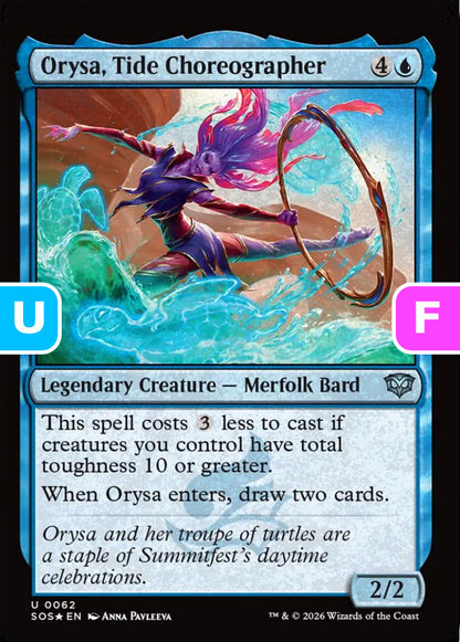 Orysa, Tide Choreographer SOS Legendary Creature Merfolk Bard *Foil* NM
