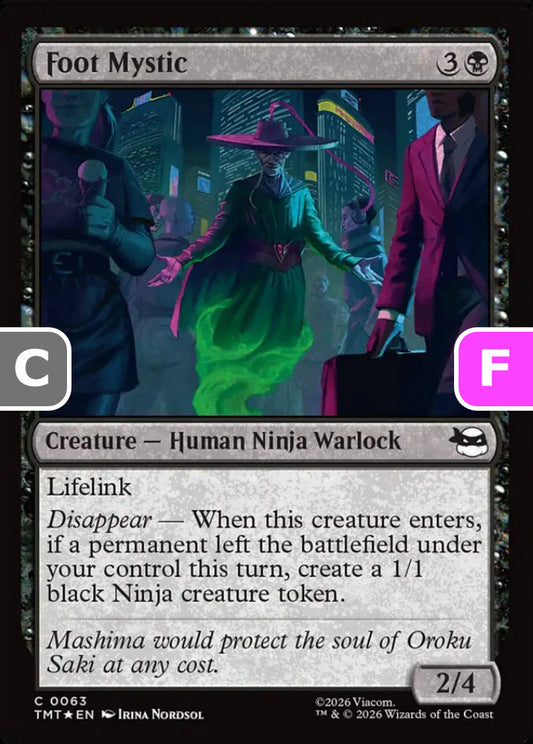 Foot Mystic TMT Creature Human Ninja Warlock *Foil* NM