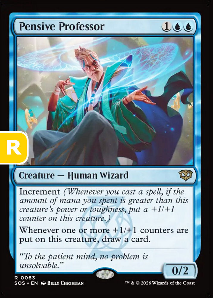 Pensive Professor SOS Creature Human Wizard NM