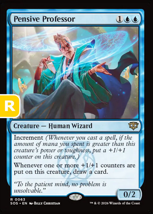 Pensive Professor SOS Creature Human Wizard NM