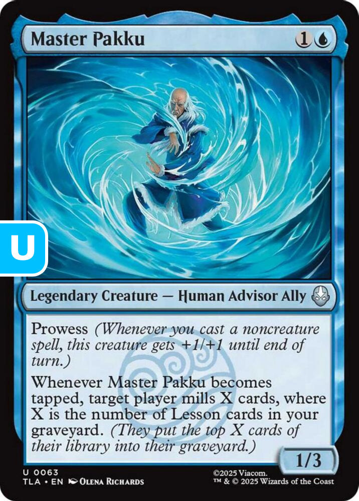Master Pakku TLA Legendary Creature Human Advisor Ally NM