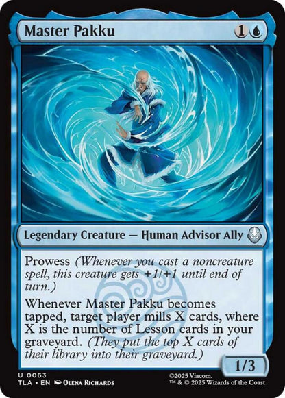 Master Pakku TLA Legendary Creature Human Advisor Ally NM