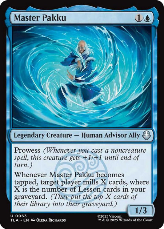 Master Pakku TLA Legendary Creature Human Advisor Ally NM