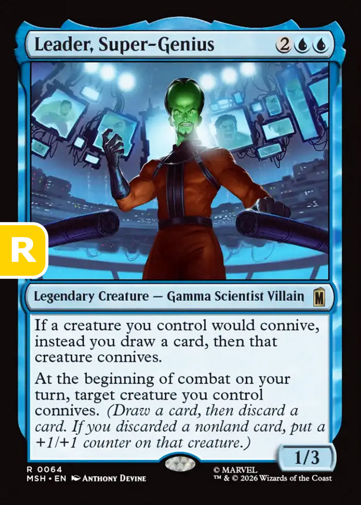 Leader, Super-Genius MSH Legendary Creature Gamma Scientist Villain NM
