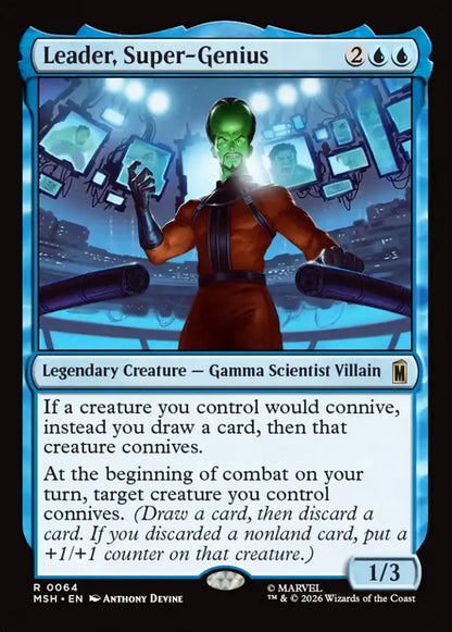 Leader, Super-Genius MSH Legendary Creature Gamma Scientist Villain NM