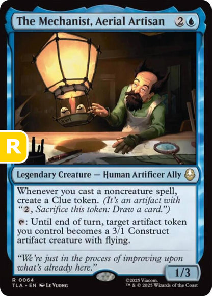 The Mechanist, Aerial Artisan TLA Legendary Creature Human Artificer Ally NM
