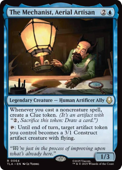 The Mechanist, Aerial Artisan TLA Legendary Creature Human Artificer Ally NM