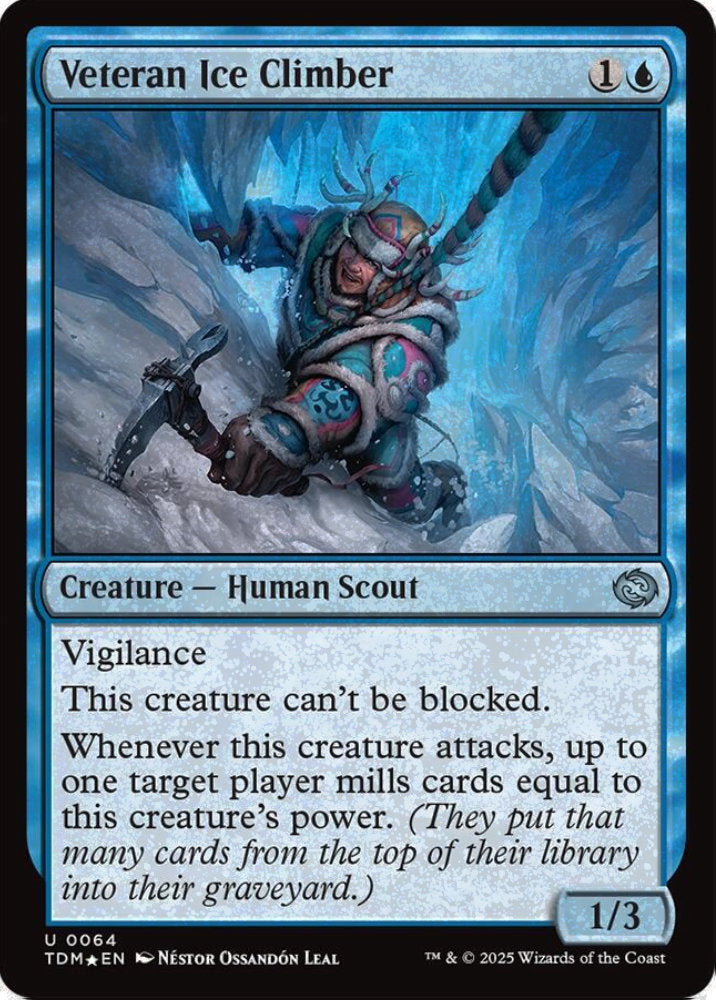 Veteran Ice Climber TDM Creature Human Scout *Foil* NM