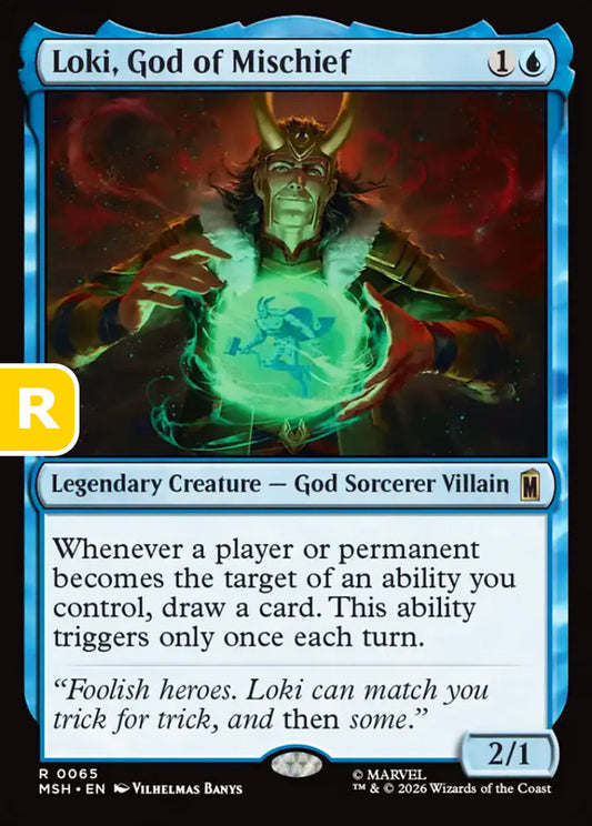 Loki, God of Mischief MSH Legendary Creature God Sorcerer Villain NM