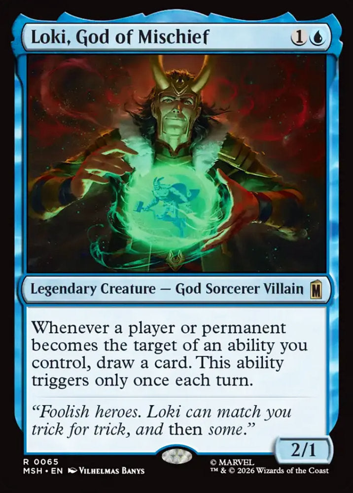 Loki, God of Mischief MSH Legendary Creature God Sorcerer Villain NM