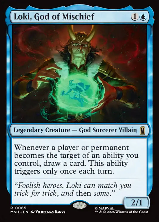 Loki, God of Mischief MSH Legendary Creature God Sorcerer Villain NM