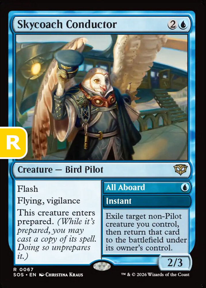 Skycoach Conductor SOS Creature Bird Pilot NM