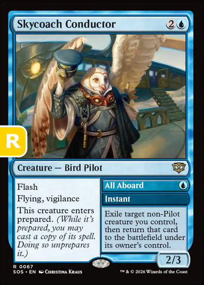 Skycoach Conductor SOS Creature Bird Pilot NM
