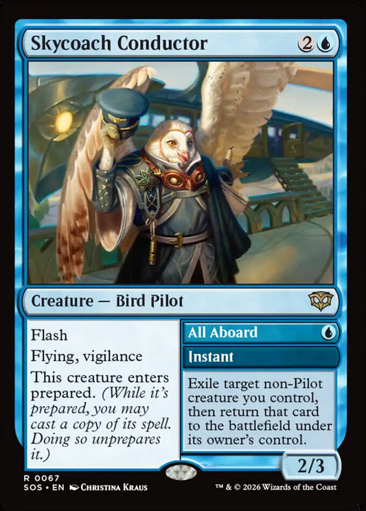 Skycoach Conductor SOS Creature Bird Pilot NM
