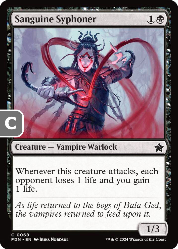 Sanguine Syphoner FDN Creature Vampire Warlock NM