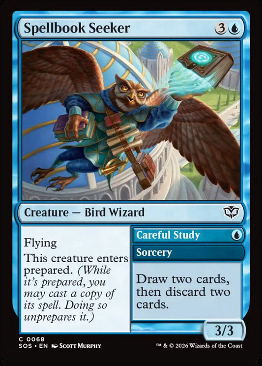Spellbook Seeker SOS Creature Bird Wizard NM