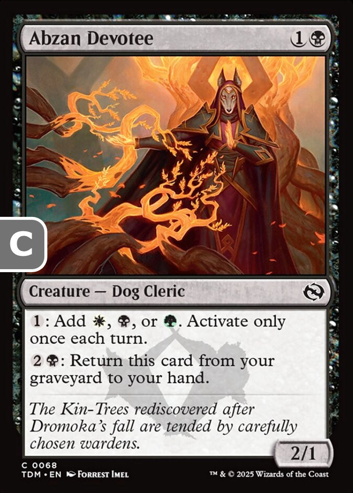 Abzan Devotee TDM Creature Dog Cleric NM