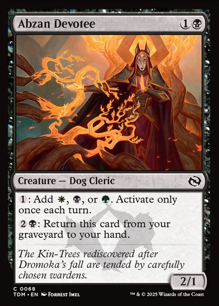 Abzan Devotee TDM Creature Dog Cleric NM