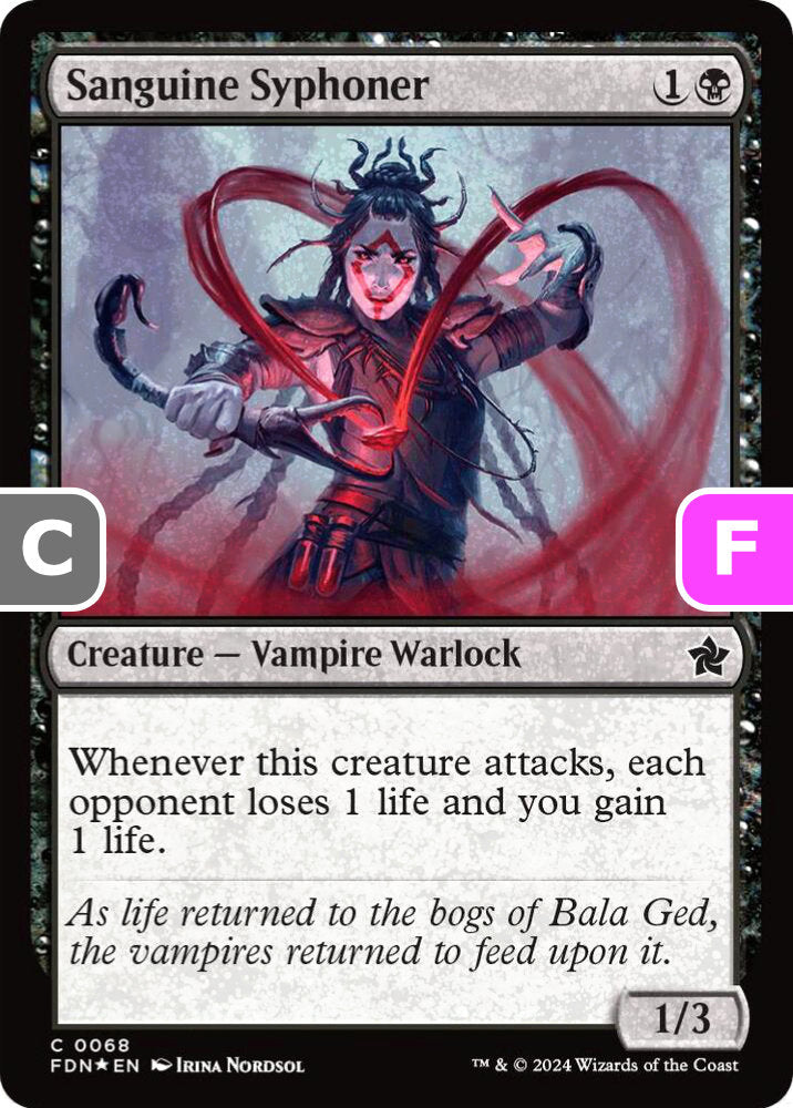 Sanguine Syphoner FDN Creature Vampire Warlock *Foil* NM