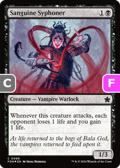 Sanguine Syphoner FDN Creature Vampire Warlock *Foil* NM